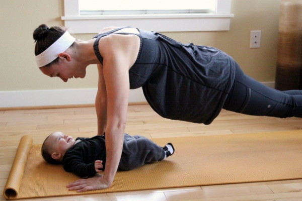 Mommy pushup